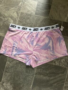 Juicy Couture Pink & Lavender Swirl Lounge Shorts